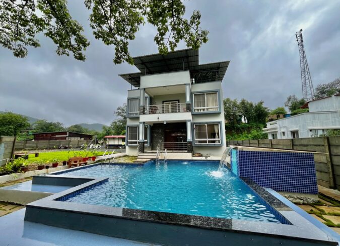 6 BHK Meristem Villa, Lonavala – Private Pool, Cricket Turf & Spacious Stay